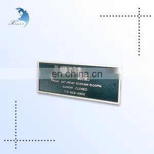 High Quality Custom Screen Printing Durable Firm Metal Plate Logo thumbnail-1