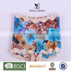 Cheap Price Beautiful Mature Women Flower Print Seamless Briefs thumbnail-1