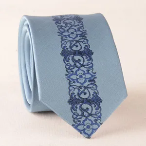 White High Manscraft Mens Jacquard Neckties Skinny Digital Printing thumbnail-1