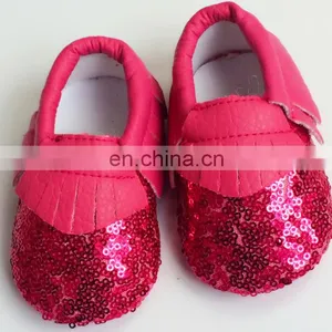 Hot Sale Cute Baby Glitter Shoes With the Fringe Moccasins thumbnail-5