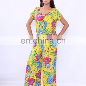 Women Western Printed Cotton Designer Multi Color Jumpsuit Manufacturer in India thumbnail-2