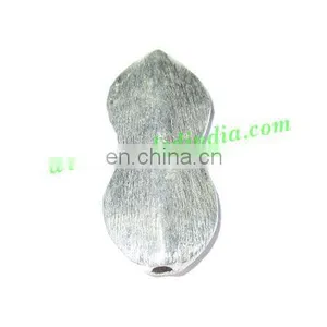 Silver Plated Brushed Beads, Size: 35x15x6mm, Weight: 5.08 Grams. BMSPBR077 thumbnail-1