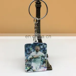 Customized Digital Photo Keychain Football Soccer Star Movie Star Character Keychain President Election Keychain thumbnail-5
