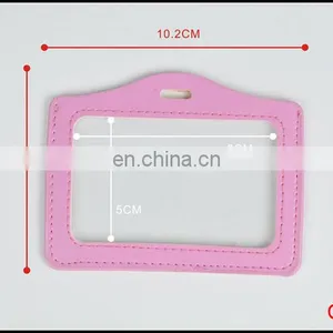 Factory Supply Good Quality Leather Name ID Card Holder thumbnail-2