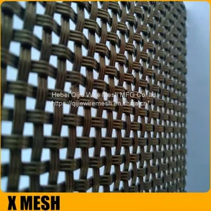 Flat-Wire Decorative Mesh Fandango Antique Brass Plated 24