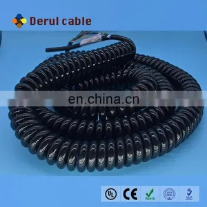 High Elasticity Trailer Spiral Cable Cnc Spiral Cable Coiled Cable thumbnail-2