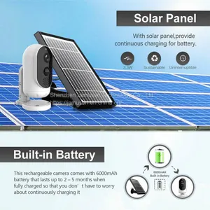 Eken 1080P WiFi Wireless Solar Camera With Security Camera IP PIR Alarm thumbnail-4