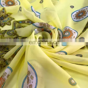 Beautiful Flowers Print Lightweight Chiffon Fabric for Women's Dress thumbnail-1