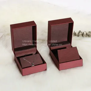 New Brushed Leather Jewelry Box Creative Jewelry Storage Box Necklace Ring Bracelet Brushed Leather Jewelry Packaging Box thumbnail-3