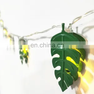 Ins Hot 10L Led Iron Green Leaf Ceiling Strip Garden Lights for Home Indoor Outdoor Modern Wall Light for Holiday Lighting thumbnail-1