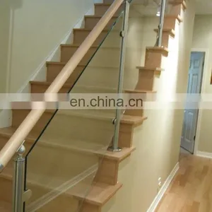 Modern Design Model Railing Removable Clear Tempered Glass Stair Stainless Steel Handrail thumbnail-3