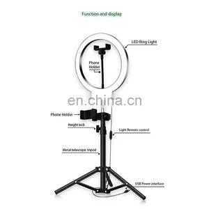 Ring Light 18 Inch Rechargeable LED Light Ring With Remote 2M Tripod Phone Mount for Makeup/Photo/Studio/Phone/Video thumbnail-6