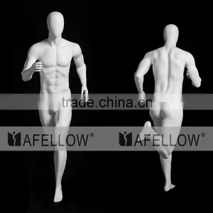 Fiberglass White Sports Mannequin Abstract Men Mannequin PB5-W2 thumbnail-1