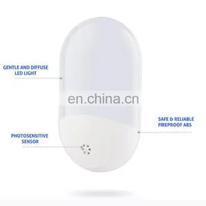 2019 Amazon Hot Sale Plug in 2 Pcs for 1 Pack Motion Activated Warm White Lighting Led Night Light With Light Sensor thumbnail-4