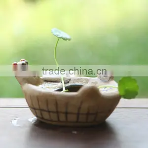 Hotsale Antique Milk Color Mini Ceramic Flower Pots Garden Pots For Home Decoration thumbnail-1