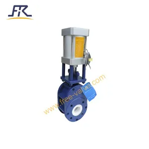 API Pneumatic Ceramic Lined Double Gate Valve thumbnail-1