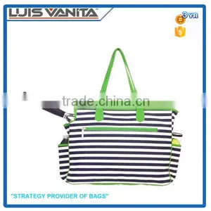 Hot Selling Handbag Green Stripe Sportsbag thumbnail-1