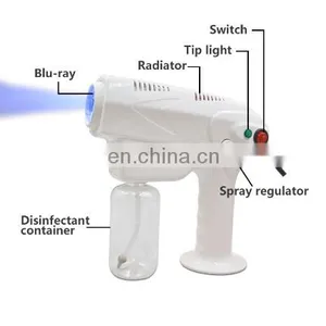 Handheld Portable Wireless or Rechargeable Blue Ray Steam Sterilizer Nano Disinfection Gun for Hospital Office and School thumbnail-3
