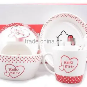 Set of 5 Porcelain Kids Dinner Set Gift Box Ceramic and Porcelain Kids Dinner Set Baby Use Porcelain Dinner Set thumbnail-2
