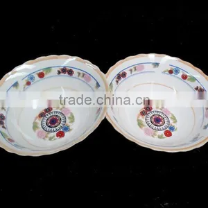 Blue and White Porcelain Bowl/decorative Ceramic Bowl/ceramic Plain White Bowl thumbnail-2