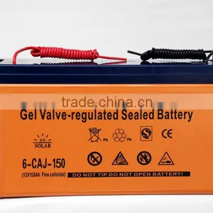 Maintenance Free Deep Cycle 150A 12V Gelled Solar Battery thumbnail-1