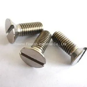 Standard Slotted Head Screw , Zinc Plated Stainless Steel Slotted Countersunk Screw thumbnail-3
