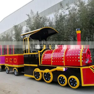 Outdoor Kids Electric Road Small Tourist Trackless Train Sets Factory for Sale thumbnail-5