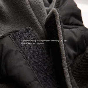 Small Dog Reflective Jacket/ Black Small Dog Warm Clothes/ thumbnail-3
