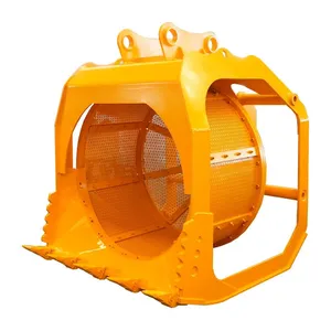 High Quality Excavator Attachment Sand Soil Screening Bucket Rotary Screening Bucket thumbnail-1