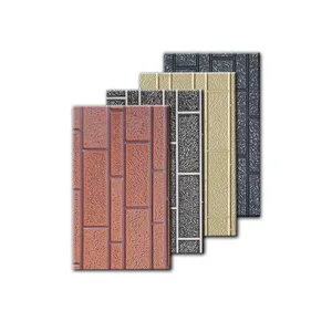 16mm Metal Carved Decorative PU Sandwich Panels Fireproof Board for Exterior Wall thumbnail-1