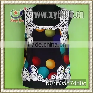 Ladies Fashionable Cotton Emboridery Crochet Vest thumbnail-1