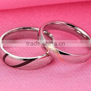 Fashion Ring New Stainless Steel Ring Alloy Ring Wedding Ring Silver Wedding Ring Couple Ring thumbnail-2