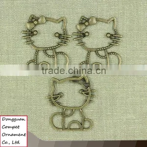 Wholesale Retro Alloy Diy Jewelry Ancient Bronze Cat Pendant thumbnail-1