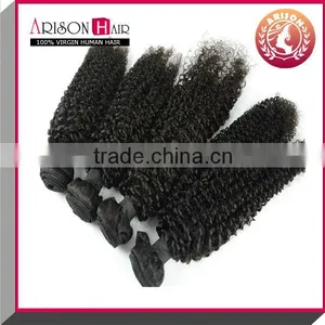 Top Grade 100% Brazilian Cheap Human Hair Kinky Curly Lace Closure With Hair Bundles thumbnail-5