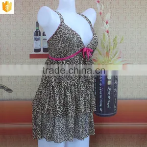 Leopard Printed Mesh Lingerie thumbnail-2