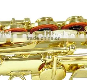 Beginner Use China Made Cheap Straight Soprano Saxophone, Gold Lacquer With Case thumbnail-6