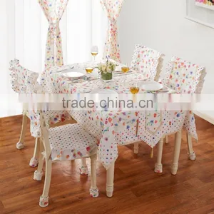 100% Polyester TC CVC WATER RESIST Flower Design Printed Table Cloth thumbnail-1