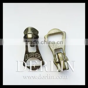 Auto Lock Custom OEM Logo Branded Debossed Zipper Slider thumbnail-3