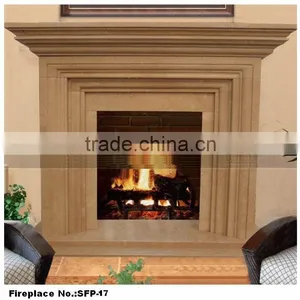 European Style Natural Carving Stone Bedroom Granite Fireplace Stove Hearth thumbnail-1
