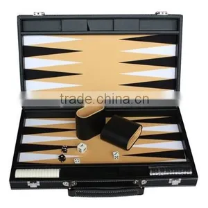 Professional Custom Antique Leather Backgammon Set And Backgammon Board thumbnail-2