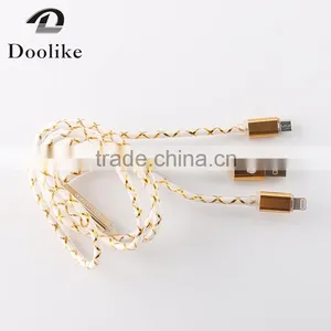 Hot Selling 2 in 1USB Cable For Samsung Mrice USB Cable 1m Wholesale For Iphone Data Cable thumbnail-1