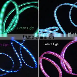 China Mobile Usb Data Cable Visible Flow Led Light Usb Charging Sync Cable for IPhone4 thumbnail-1