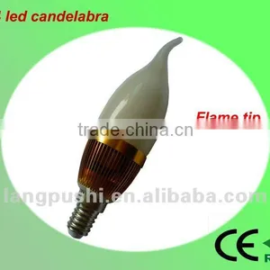 E14 Flame Tip Led Candelabra Bulbs , Dimmable thumbnail-1