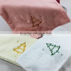 Hot Sell Many Design for Various Holiday Towel, Complete Set of Solid Color Velour Cotton Embroidery Towel,Christmas Gift Towels thumbnail-5