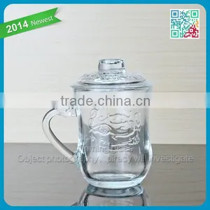 Glass Coffee Cup Clear Coffee Cup With Lid thumbnail-2