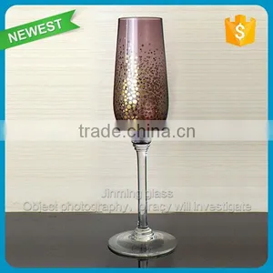 High Quality Colorful Champagne Glass Fancy Wine Cup Glass Whlosesale Customed Color Wine Glass thumbnail-3