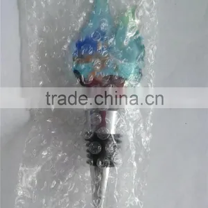 Popular Glass Leaf Shape Bottle Wine Stopper thumbnail-4