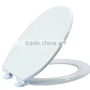 European Standard WC Toilet Seat Cover With Soft Close Stainless Steel Hinge thumbnail-1