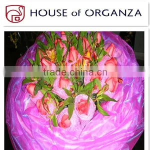 2014 HOT SALE Organza Roll For Wrapping Flowers Decorations thumbnail-1