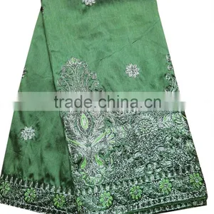 New Design African Blue Silk George Lace Indian George Lace With Sequins Fashion Design George Clothing thumbnail-5